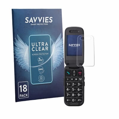 Savvies - Screenprotector voor Panasonic KX-TU446 - Folie Beschermfolie transparant 18 Stuks