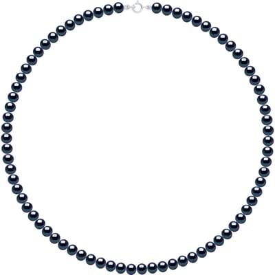 Ketting van echte gekweekte zoetwaterparels semi rond 5-6 mm
