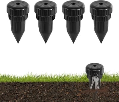Geheime sleutelverstopplaats voor buiten, waterdicht, ideaal voor tuin en terras, 4 stuks