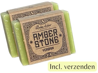 Amberblokjes 2x 'Boles d'olor Verbain' - Incl. verzenden - Citrus - Citroen - Amber stone blokjes - Geurblokje - Geurzakjes - Geurverfrisser - Luchtverfrisser - Huisparfum - Parfum - Fris - Wc - Toilet - Kleding - Kast - Lade - Geurbrander