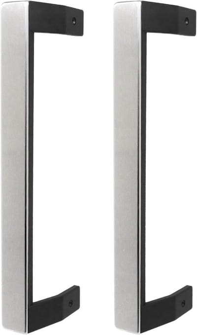 Koelkast Deurklink - Grijpstang Handvat - Apparaat Reparatie - Roestvrij Staal Front - 330 mm Lengte - Zilver Zwart
