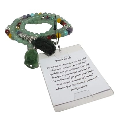 Mala ketting 108 kralen Buddha Groen Aventurien Kwast | Sparkolia | Boeddha