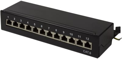 LogiLink Patchpaneel Tafel/Muur Cat.6 STP 12 Poorten.