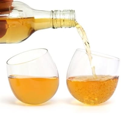 MTTProducts - Whiskey glazen - Rocking glasses - Uniek ontwerp - 300ml - Voor whiskey en rode wijn - Perfect cadeau voor volwassenen