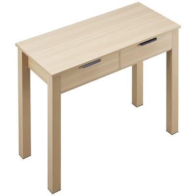 Petit Bureau avec Tiroir Bureau Enfant pour Chambre Simple Table d'Étude Bois Clair