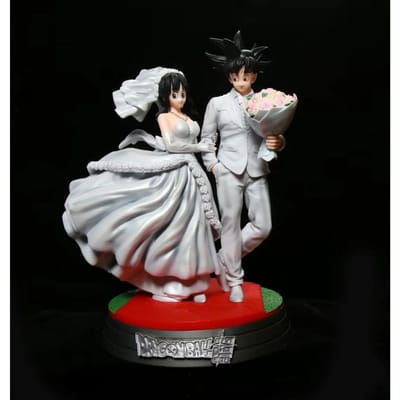Dragon Ball Goku En Chichi Bruiloft Gk Standbeeld Verpakt Verzamelfiguur Bruiloftsscène Anime Figuur Voor Dragon Ball Fans Verzamelaars