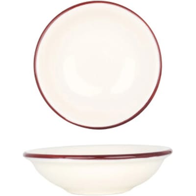 Bonna Serveerschaal - Linea Burgundy - Porselein - 15 cm (330cc) - set van 2