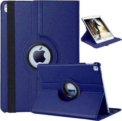 Tablethoes Geschikt voor: Apple iPad Mini 1 7.9 (2012), Apple iPad Mini 2 7.9 (2013), Apple iPad Mini 3 7.9 (2014) - 7.9 inch hoesje 360° draaibaar (donker blauw)