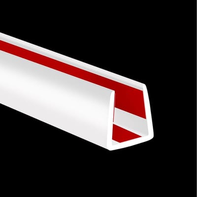 Flexibele Zelfklevende U-vormige Randafwerking - 10 mm Brede Randbeschermer voor Meubels en Hout - 6 m, Wit