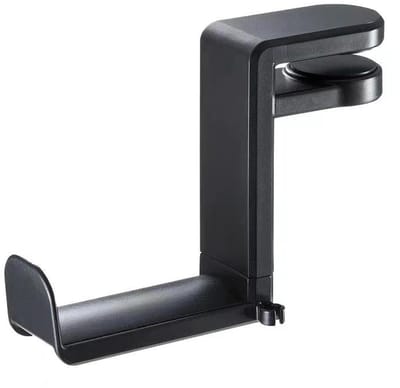 Hoofdtelefoonhouder - met haak - verstelbare bureauklem - 10,2*5*11,5 cm - zwart