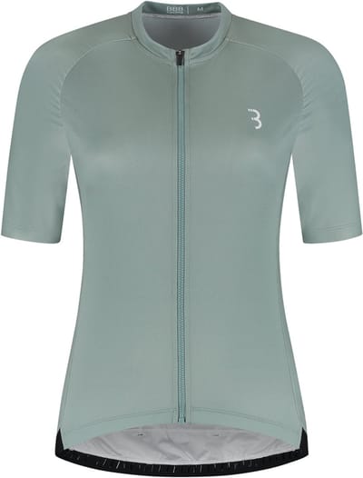 BBB Cycling DonnaFit R - Duurzaam Fietsshirt Dames Korte Mouw - 15-25 °C - Ademend MTB en Wielrenshirt - 3 Achterzakken - Sage Groen