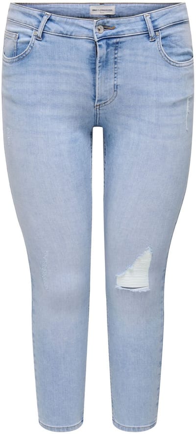ONLY Carmakoma Skinny fit jeans CARWILLY Mid waist Skinny fit Enkel lengte Jeans
