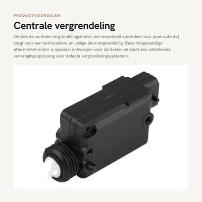 Vergrendelingsmotor 2-polig - Centrale Vergrendeling - Deurvergrendelingsmotor - Vervanging 7702127213 - Hoge Betrouwbaarheid - Gloednieuw Aftermarket - Deuraandrijving