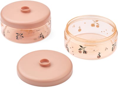 Liewood Dominique Baby Food Tritan Boxes 500 ml 2‑Pack – Peach / Sea Shell