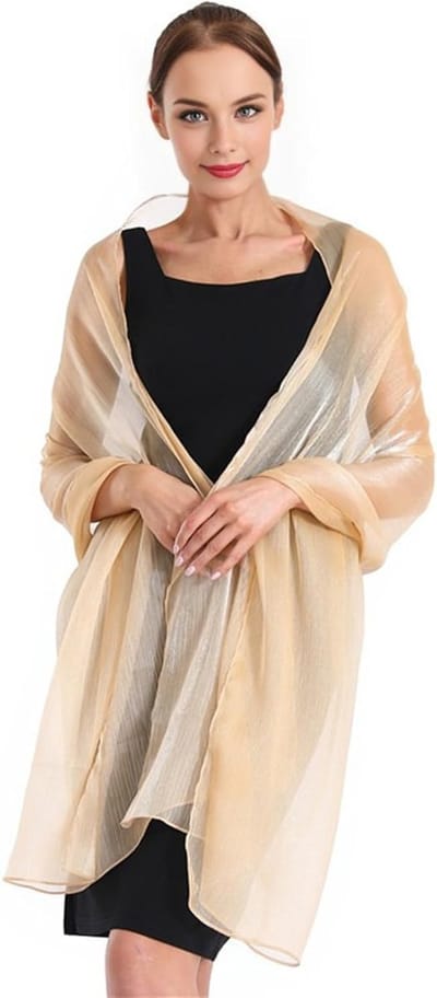 Elegante Chiffon Sjaal voor Vrouwen - Lichtgewicht en Zacht Accessoire voor Avondkleding en Speciale Gelegenheden
