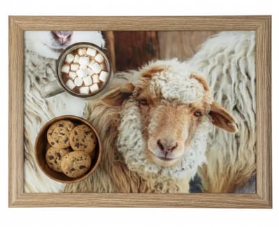 Mars & More Schootkussen Laptray - beige print