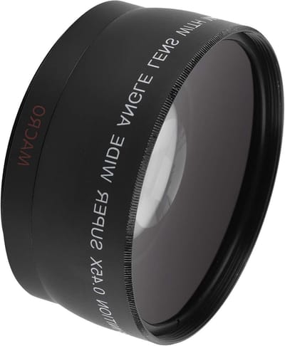 55mm 0.45x Groothoek Macro Lens voor Camera's - Twee-in-één Extra Lens, Compatibel met 55mm en 62mm Filters, Perfect voor Landschaps- en Close-upfotografie