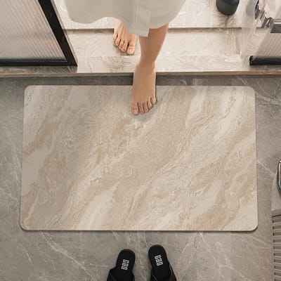 Eenvoudige Diatomeeënaarde Verdikte Kussen Absorberende Mat Badkamermat Sneldrogend High-end Badkamermat Antislip 40 * 60CM