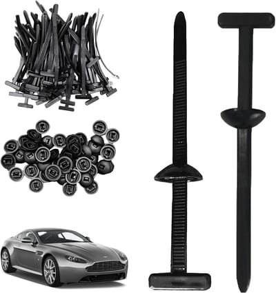 Kabelbinders gesp - Herbruikbare tie wraps - Auto reparaties - Zelfborgend mechanisme - 100 stuks - Zwart