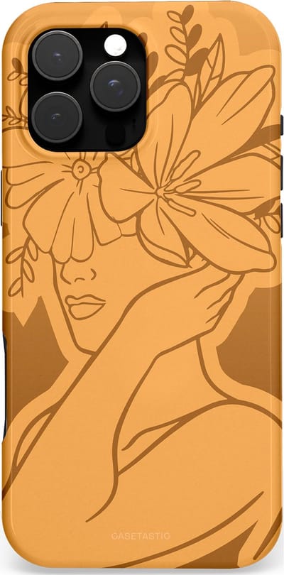 Casetastic Hoesje Geschikt voor Apple iPhone 16 Pro Max Magsafe - Stijlvolle Beschermende Duo-layer Case - Botanische Elegantie