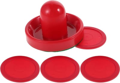 Airhockey Accessoires - Pucks en Pushers - Tafelspel Verbeteren - Duurzame Constructie - Set van 8 - Multi