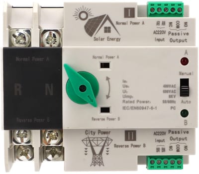 Dailygoody - Mini 2P Automatische Omschakelaar - Dubbele Stroomschakelaar - DIN-railtype - AC220V - Betrouwbare Omschakeling - Veilig en Efficiënt...