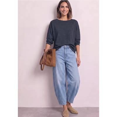Shirt met lange mouwen en elastische zoom
