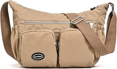 Dames crossbody tas, casual schoudertas met meerdere vakken, waterdichte nylon handtas voor reizen