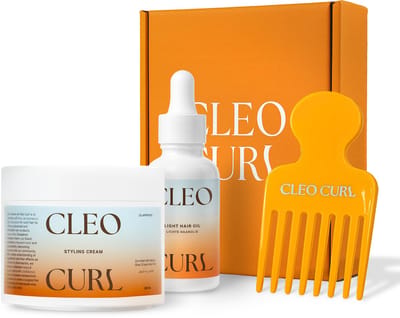 Cleo Curl Styling Kit Deluxe - Styling Cream - Lichte Haarolie - Haarkam