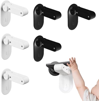 Veiligheidsdeuren voor Kinderen - 6 Stuks Herbruikbare Deurslot Handgrepen met Zelfklevende Bevestiging voor Slaapkamer en Keuken - Kindveiligheid en Gebruiksgemak
