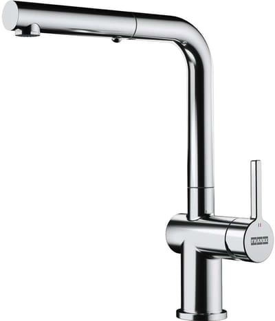 Franke Active New - Keukenkraan FN 6560.031, neerklapbaar onder raam, met uittrekbare handdouche, chroom 115.0653.391