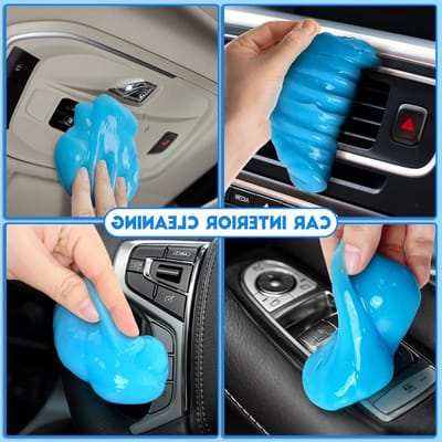 Autoreinigingsgel - Reinigingskit Auto - Interieur Reinigen - Universeel Toepasbaar - 2 Stuks - Blauw