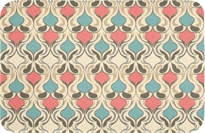 WC mat 60x40 cm - Antislip - Barok - Retro - Kleurrijk - Toiletmat - Vloermat - Douchemat - Toilet tapijt - Toiletmatten