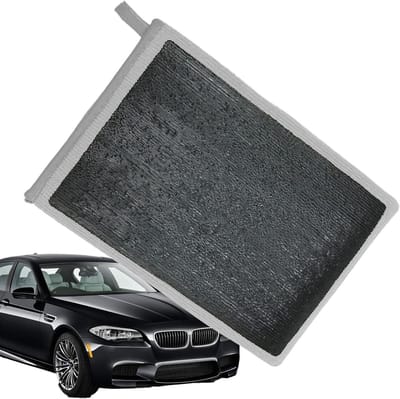 Autowashandschoen - Voertuigreiniger - Auto Poetsen - Zacht voor Lak - 28 x 23 cm - Grijs