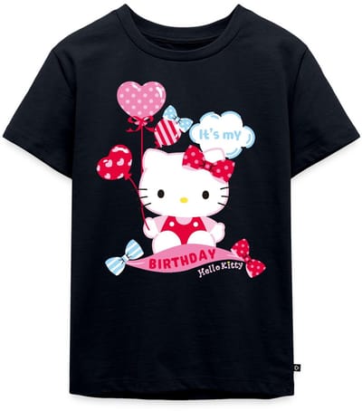 Hello Kitty Met Ballonnen Jarig Ontwerp Premium T Shirt Kinderen