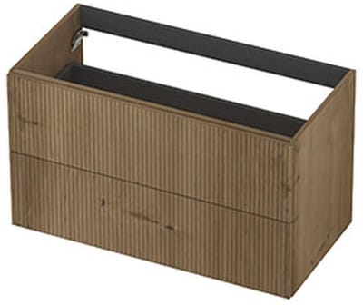 INK - Onderkast 2L Fineer Gefreesd Tbv Greep - 900x450x520 Mm - Ash Grey