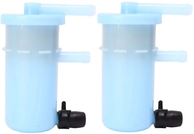 Dailygoods- Brandstoffilter Professioneel - Brandstoffilterset 2 stuks - Hoge oliestroom - OEM 15410‑87J30 - Efficiënte media - Verlengde levensduur - Brandstoffilterelement