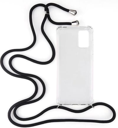 Shop4 - Geschikt voor Samsung Galaxy M51 Hoesje - Zachte Back Case met Koord Zwart