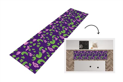Keukenloper - Loper keuken - Bladeren - Dieren - Patronen - 200x50 cm - Keukenloper vinyl
