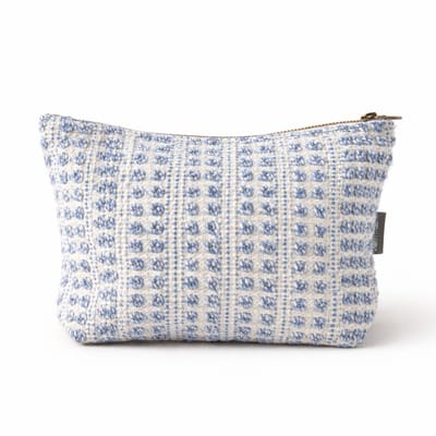 Nomad Sari Indian Jacquard Toiletry Bag - Indigo Echo