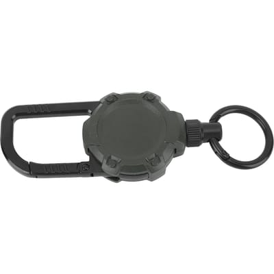 Magnetische Intrekbare Sleutelhanger Roestvrijstalen Draad Gemakkelijk Trekgesp Karabijnhaak Sleutelhanger OD Groen legergroene kleur