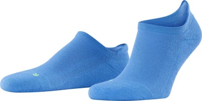 FALKE Cool Kick kort eenkleurig functioneel materiaal sneakersokken enkelsokken unisex blauw - maat 42-43