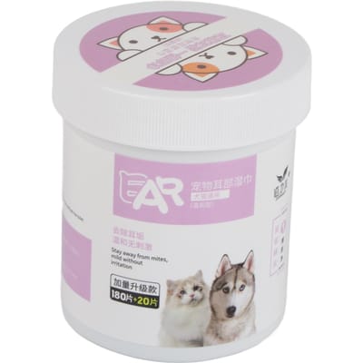 180 lingettes nettoyantes pour oreilles de chien Élimine cérumen, démangeaisons, odeurs, infections Hypoallergéniques Lingettes pour animaux de compagnie pour chiens
