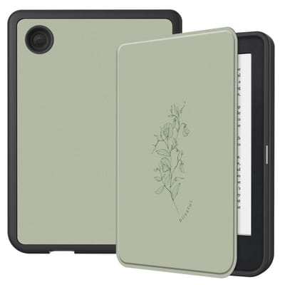 imoshion Design Slim Soft Case Sleepcover voor de Kobo Clara 2E / Tolino Shine 4 - Floral Green