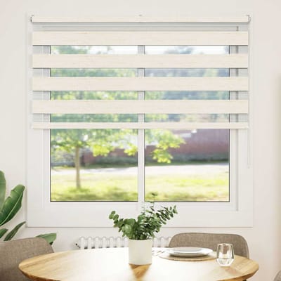 vidaXL - Zebra - rolgordijn - 145x100 - cm - stofbreedte - 140,9 - cm - marmerbeige