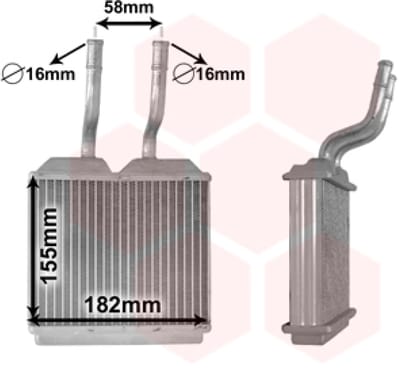 Van Wezel - KACHEL RADIATEUR VOOR OPEL COMBO B 1993-2000 1618020