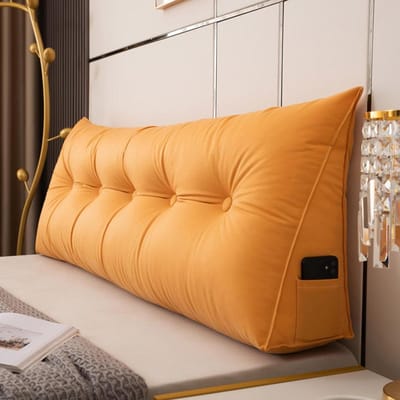 Leeskussen - Rugsteun Kussen - Ontspannen Lezen - Ergonomisch Ontwerp - 200 x 50 cm - Oranje