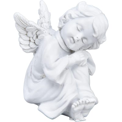 Statue de chérubin en résine synthétique, joli style, figurines de bébé blanches pour fête white