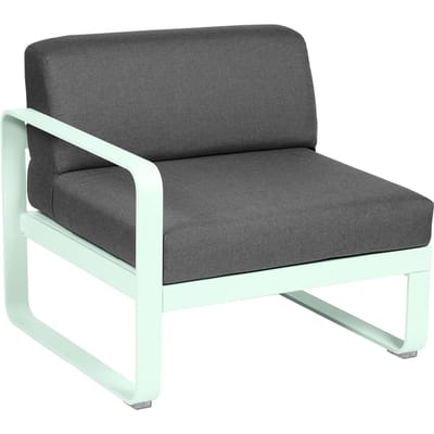 Fermob BELLEVIE Fauteuil Module links - A7 gletsjermunt - A3 grafietgrijs