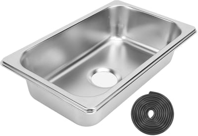 RVS Inbouwspoelbak 40mm Afvoer - Geschikt voor Keuken, Badkamer, Caravans en Botende Yachten